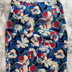 J. Crew Floral Pencil Skirt